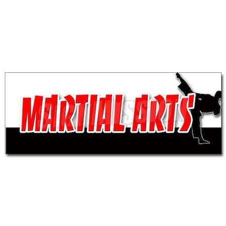 MARTIAL ARTS DECAL Sticker Jiu-jitsu Kung Fu Tae Kwon Do Judo Classes